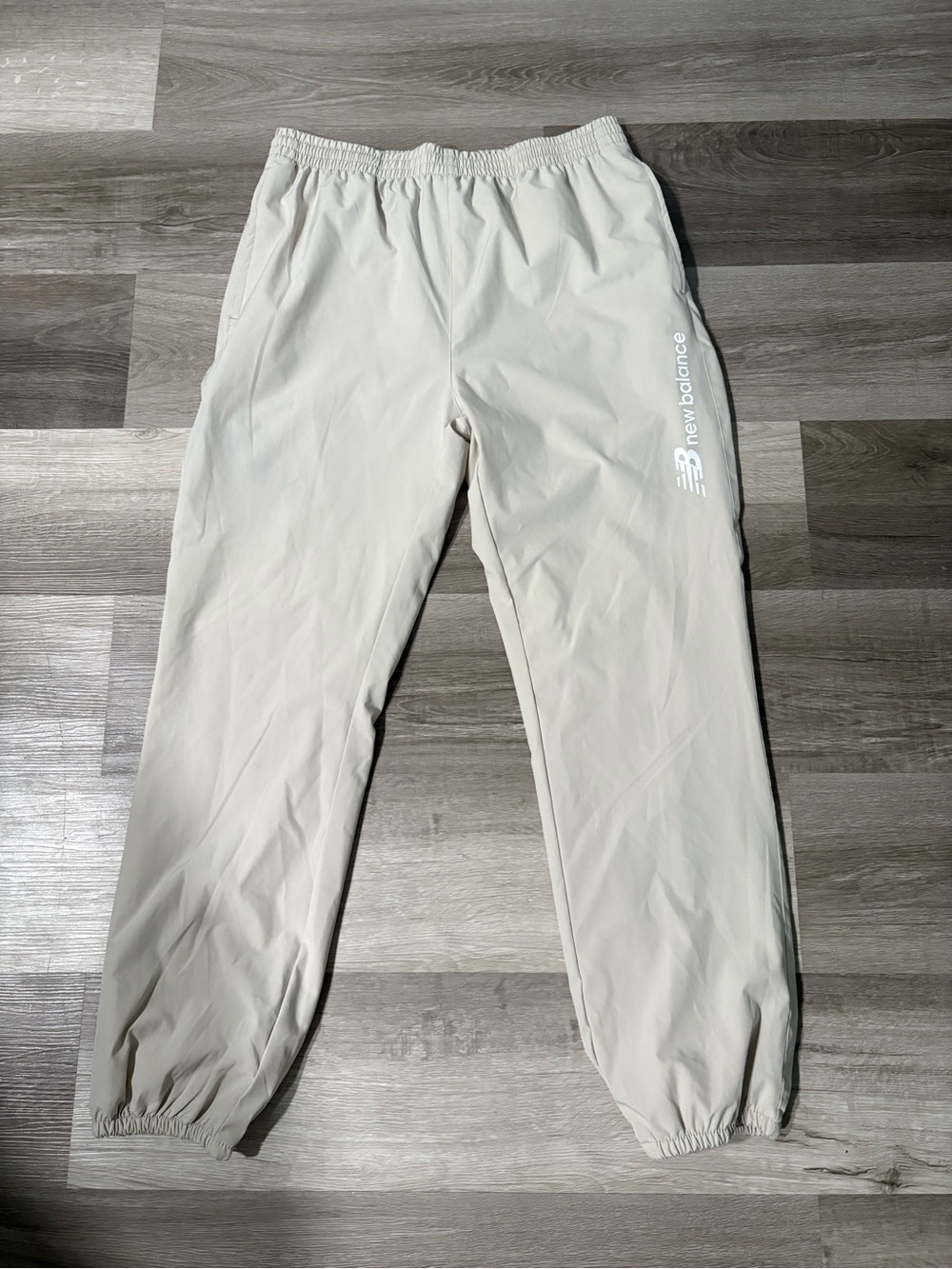 New Balance Men's Beige Jogger Pants with Logo